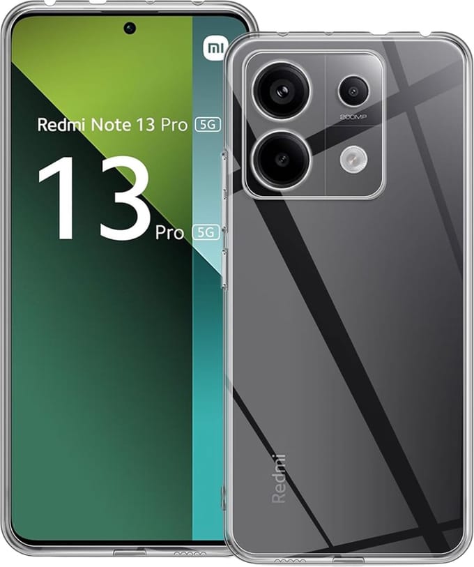 Hoesje voor Xiaomi Redmi Note 13 Pro 5G backcover Shockproof siliconen Transparant