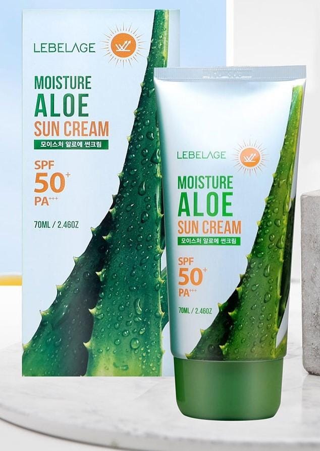 Lebelage Crème Visage Spf 50+ Hydratante Aloe Solaire