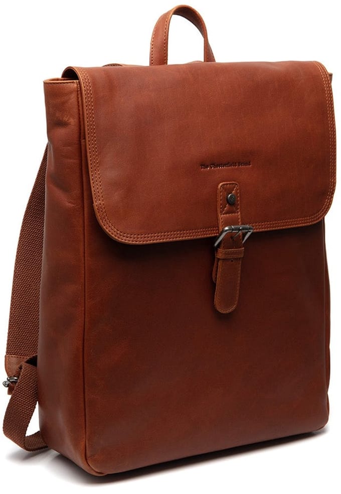 Chesterfield Farrow Waxed Pull Up Rugzak met 15" Laptopvak - Cognac