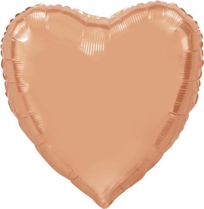 Wefiesta Folieballon Hartvorm 92 Cm Roségoud