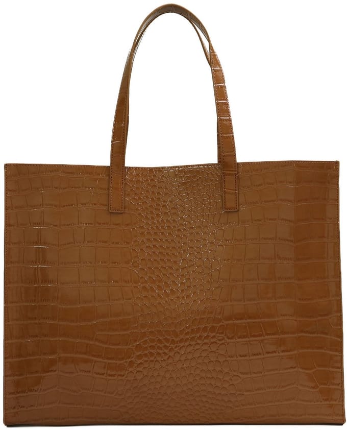 Ted Baker shopper schoudertas Wellma Croc Effect Icon Bag Tan Lichtbruin