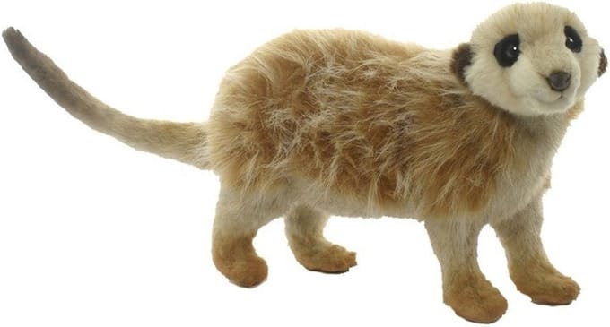 Hansa pluche stokstaartje knuffel staand 32 cm