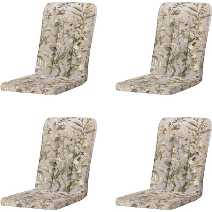 Madison tuintstoelkussen hoge rug elisa - 100x48x6cm set van 4