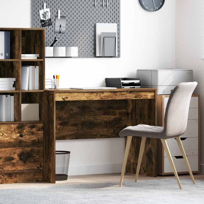 vidaXL - Bureau - Rook - Eiken - 100 - x - 50 - x - 76 - cm