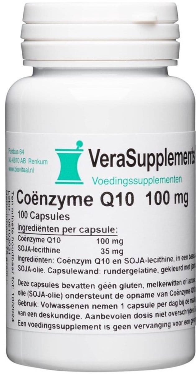 VeraSupplements Coënzyme Q10 100 mg Capsules 100CP