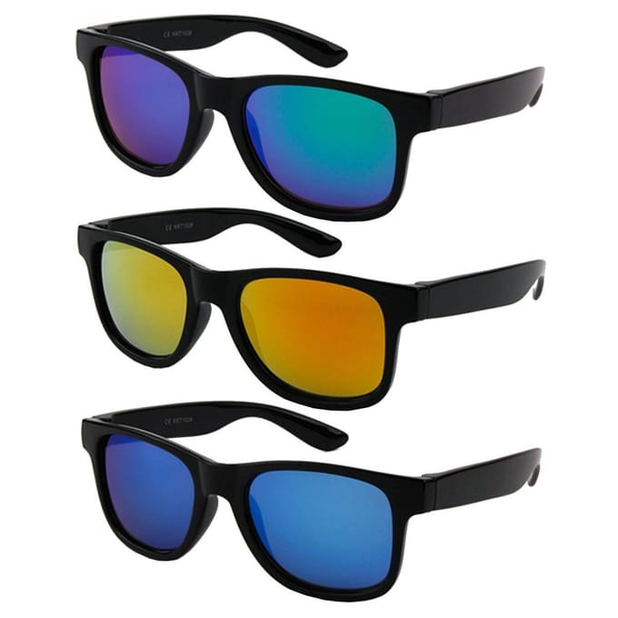 Fako Sunglasses Kinder Zonnebrillen Set - Blauw - Rood - Groen - 3 Stuks