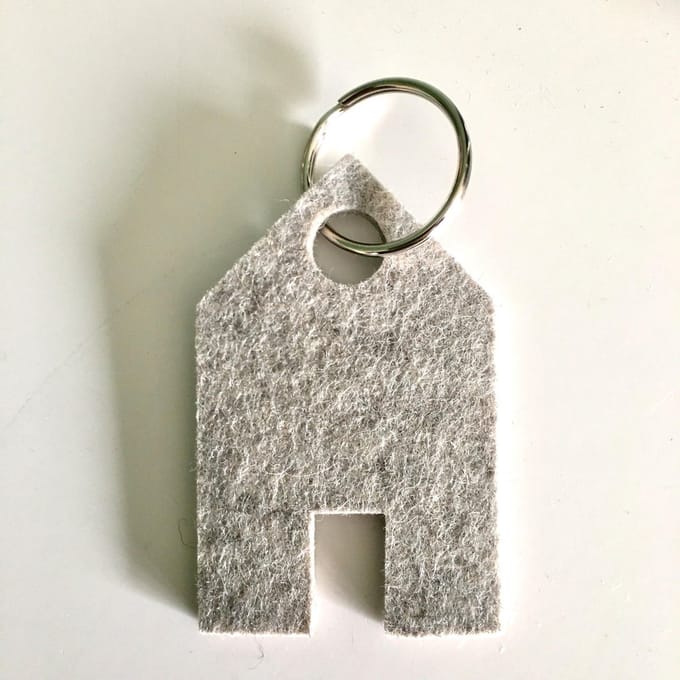 sleutelhanger huis vilt