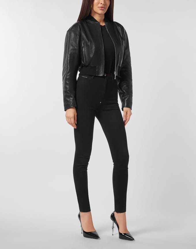 Leren Bomber Signature