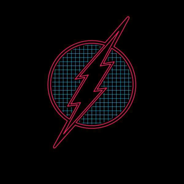 Justice League Flash Retro Grid Logo Sweatshirt - Black - S
