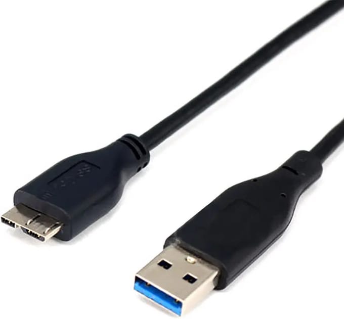 WiseGoods Premium USB-A 3.0 Naar Micro USB-B Datakabel - USB-Kabels - USB Kabel - HDD Externe Harde Schijf Kabels - Zwart 45CM