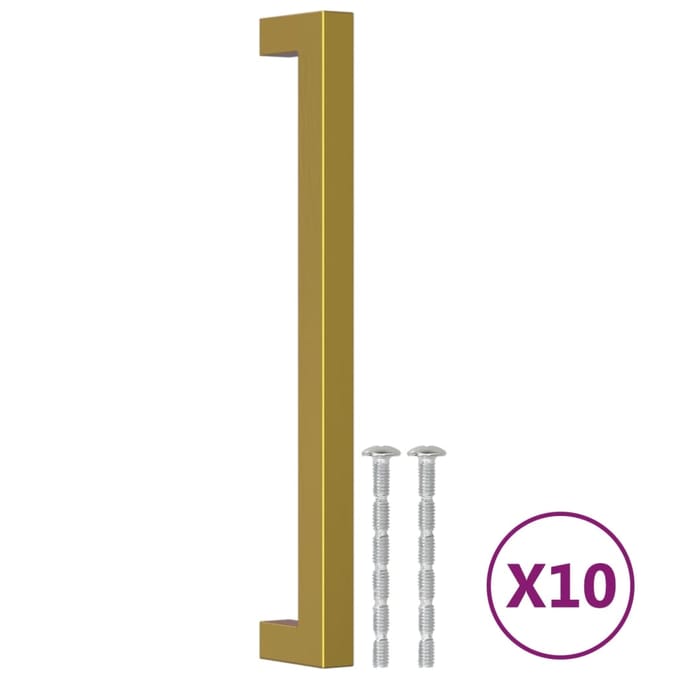 vidaXL - Handvatten - 10 - st - 192 - mm - roestvrij - staal - goudkleurig
