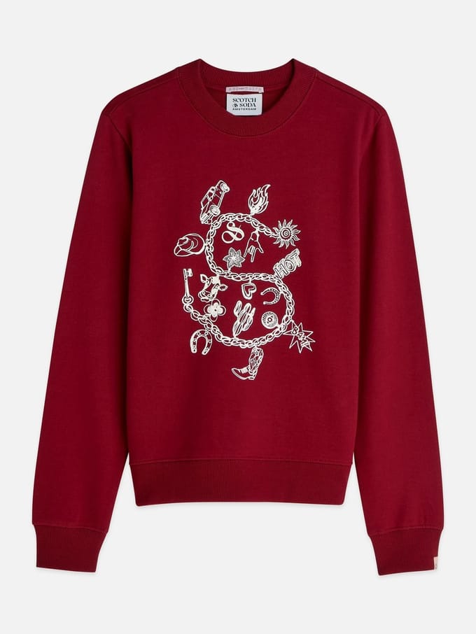 Scotch & Soda Chest Artwork Regular-Fit Sweatshirt