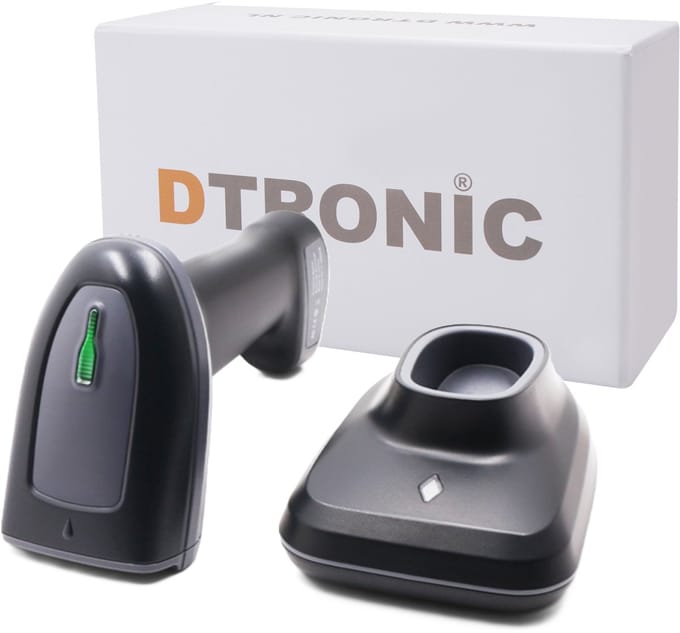 DTRONIC - DT342-O | OCR Barcode Scanner – Bluetooth – Oplaadstandaard – QR & Barcode – Plug & Play – Voor PC & Mac