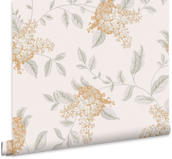 Laura Ashley Portland Behang - bomen - 10mx52cm - Geel