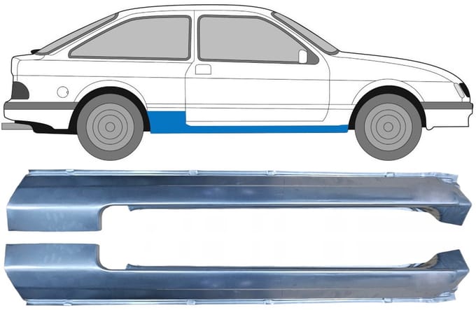 Volledige dorpel voor Ford Sierra 1982-1993 / Links + Rechts / Set