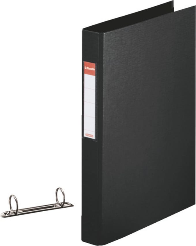 Esselte Ringband mappen/ordners - zwart - A4 - opbergen - kantoorartikelen