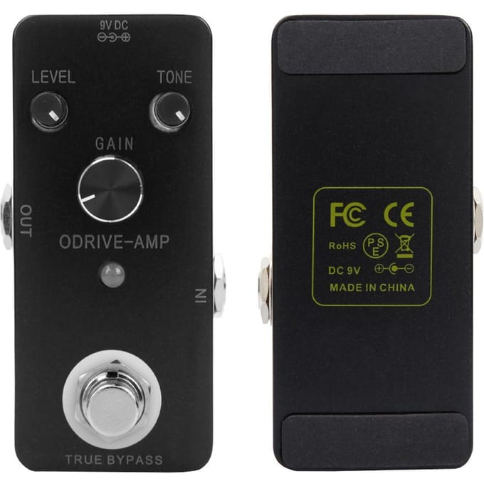 Zinklegering Behuizing Elektrische Gitaar ODRIVE AMP Stijl Overdrive Effect Pedaal Vervorming black