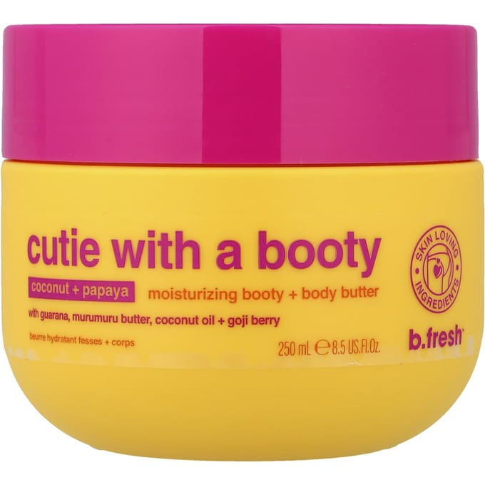 b.fresh, Cutie With A Boostie, Hydraterende Billen + Lichaamsboter, Kokosnoot + Papaja, 250ml (8.5 fl oz) pink