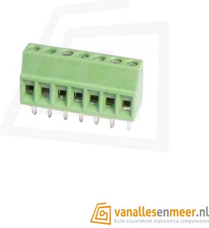 Schroefterminal 7-voudig recht pitch 2.54mm DG308 KF120