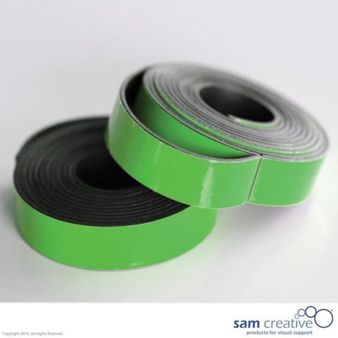 Sam Creative Magneetband 10mm - Whiteboard - Groen - 2 rollen