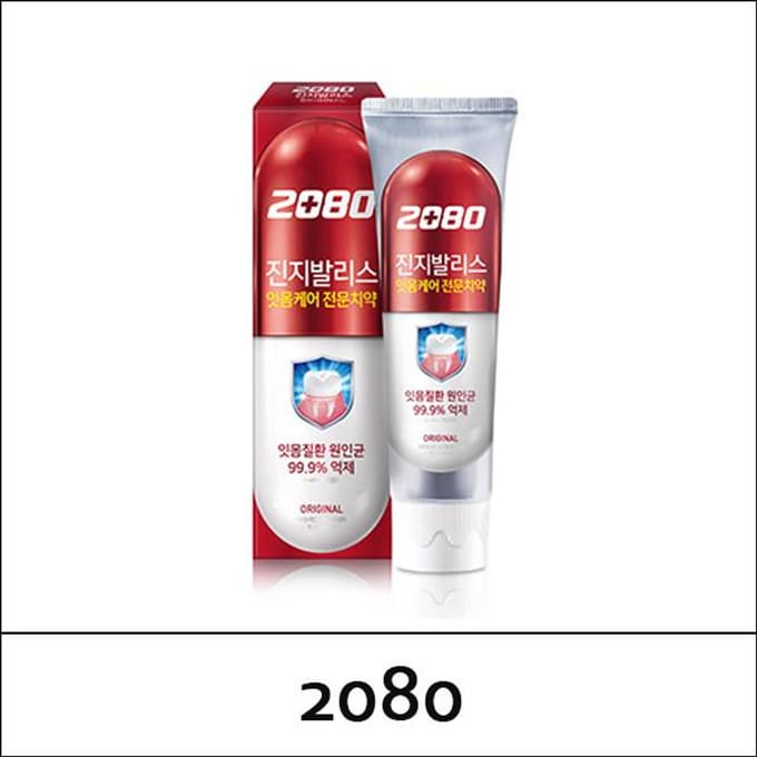 [2080] (b5) K Gingivalis Kruidenmunt 120g / Rood / Tandpasta white