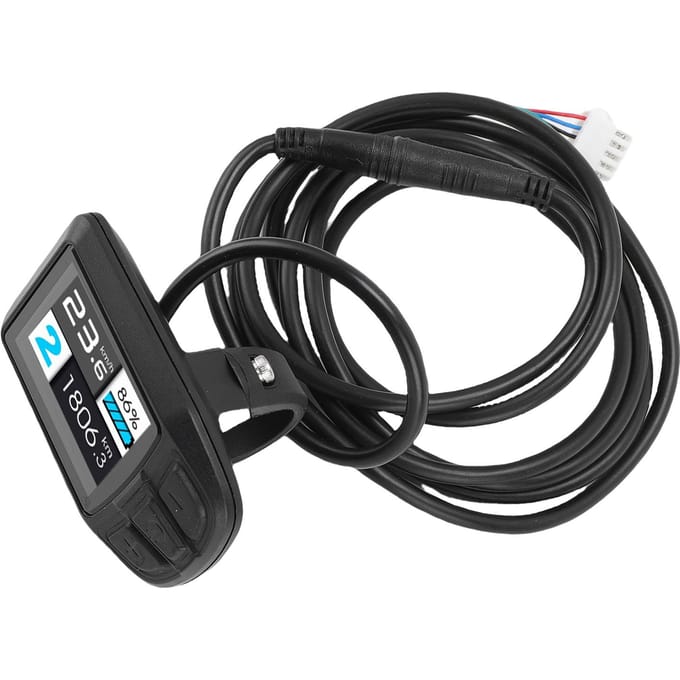 Elektrische Fiets LCD Display Elektrische Scooter UKC3 LCD Display Bedieningspaneel voor 22,2 mm Stuur met SM Stekker black