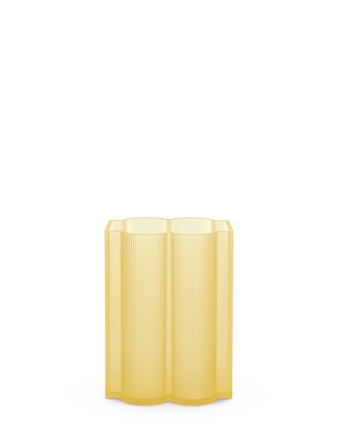 Kartell Okra vaas - geel - laag