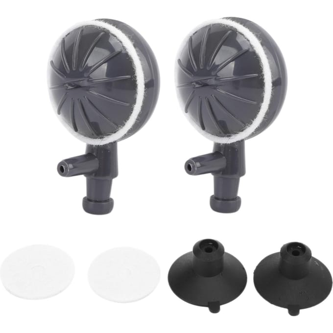 Diffuseur de bulles en pierre avec pompe à air et ventouses pour aquarium hydroponique et aquarium gray