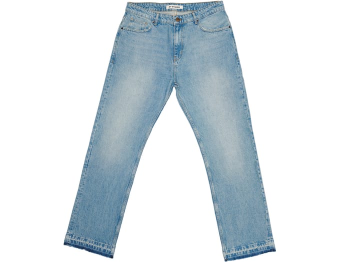 2y Studios Arun Open Hem Straight Jeans Broek Blauw
