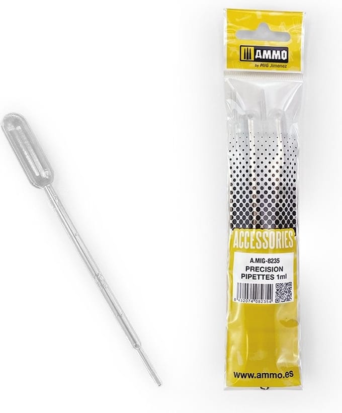 AMMO by Mig Jimenez Hobbyverf - MIG 8235 Small Pipettes 1ml - 4pc Accessoires set - 4 ml