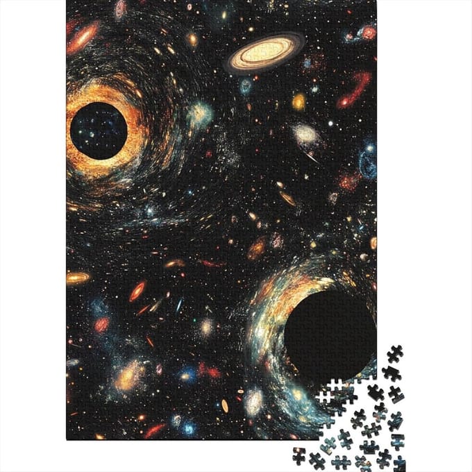 Kosmische Puzzel - Heelal Legpuzzel - Ontspannend Spel - 1000 Stukjes - 75 x 50 cm - Gekleurd