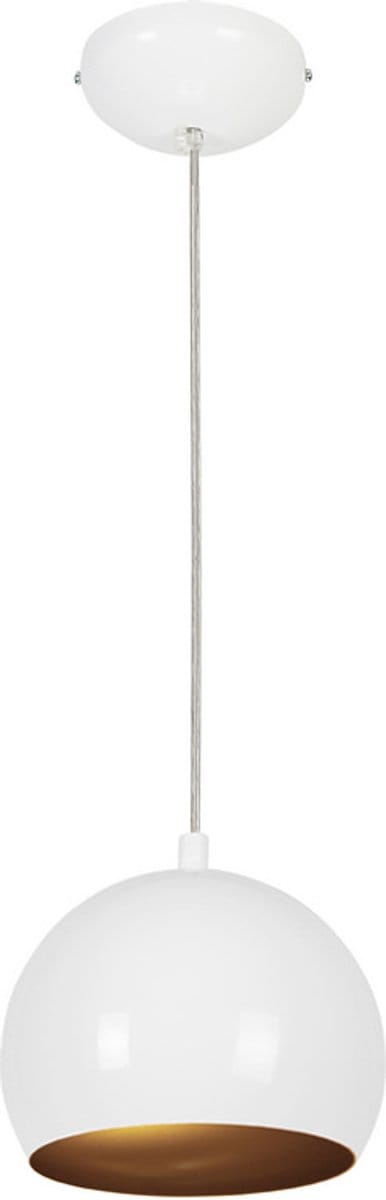 Moderne Hanglamp Bol 1 Wit-Goud - Stijlvol Woonkamer Licht