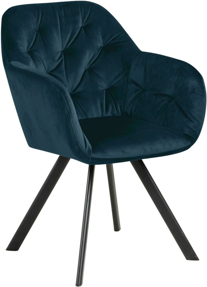 Bendt Eetkamerstoel 'Mei' Velvet, kleur Navy Blue