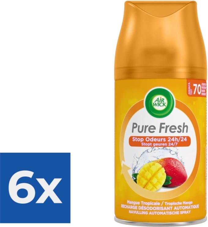 Airwick Freshmatic Max navulling Tropische Mango - Voordeelverpakking 6 stuks