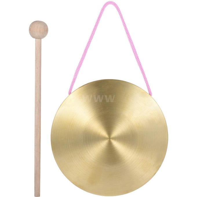 15cm Hand Gong Cymbals Messing Koper Kapel Opera Percussie Instrumenten met Ronde Speelhamer 1 beige