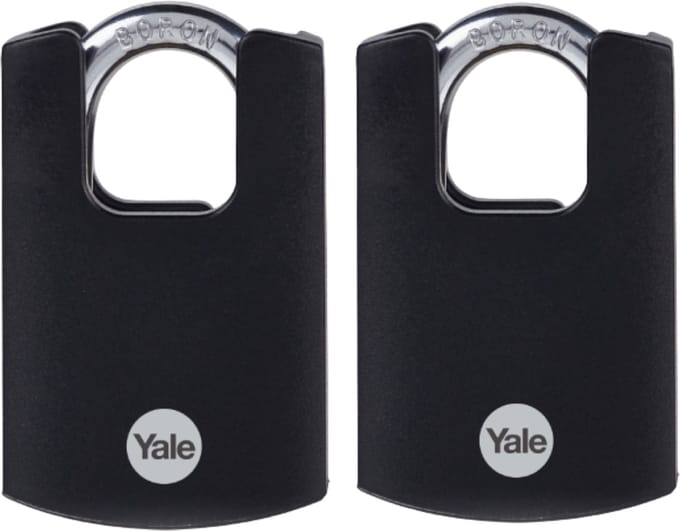 Yale - Messing Hangslot - 40 mm - Gesloten Beugel - 2 stuks