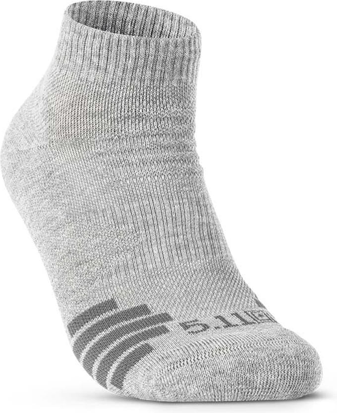 5.11 Tactical PT-R Plus Ankle Socks (3-pack) Heather Grey - M
