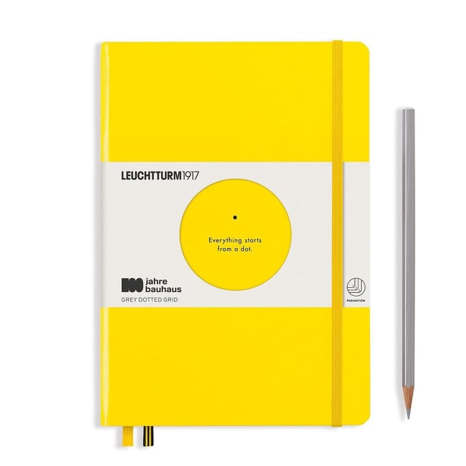 Leuchtturm1917 A5 Medium Special Edition 100 Jaar Bauhaus dotted Lemon