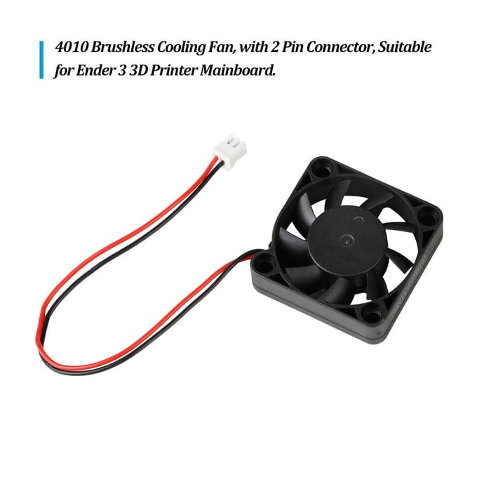 4010S borstelloze koelventilator 24V DC 40 * 40 * 10mm met kogellagers 2-pins connector veelkleurig