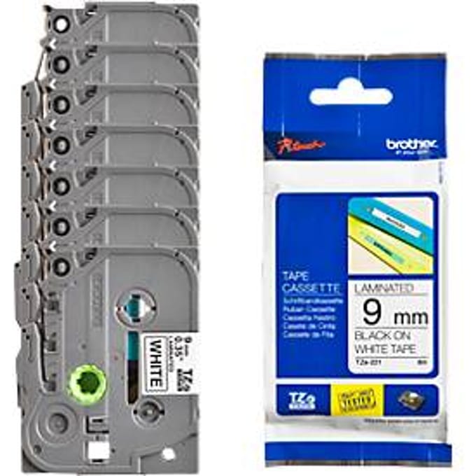 Brother voordeelset 9 mm lint beletteringssystemen TZe-221, 6 + 1 GRATIS