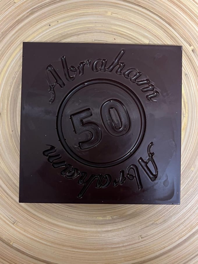 Callebaut - Abram chocolade 50 jaar - Smaakvol cadeau - Verjaardagspret