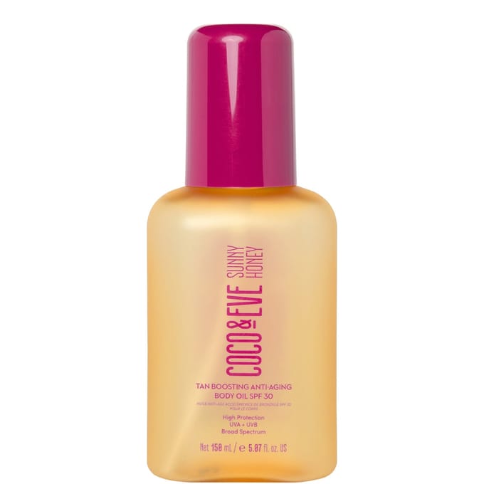 Coco & Eve Sun-Kissed Gradual Tanning Lotion and Tan Boosting Anti-Aging Body Oil SPF30 Bundle