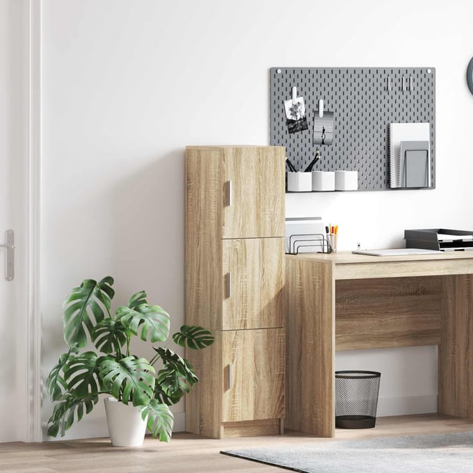 vidaXL - Highboard - Sonoma - Eik - 31.5 - x - 32 - x - 122.5 - cm