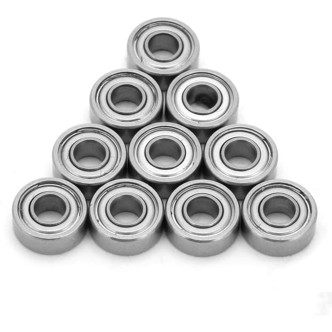 Lot de 10 roulements à billes en acier inoxydable MR104ZZ 4 x 10 x 4 mm