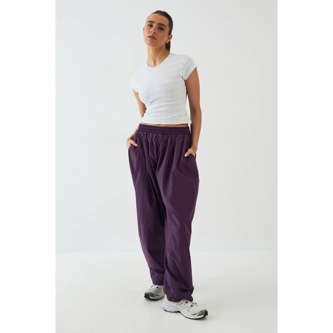 Dames Dsgn Studio Oversized Broek Met Elastische Taille En Ballonpijpen | Pruim | Maat: Medium