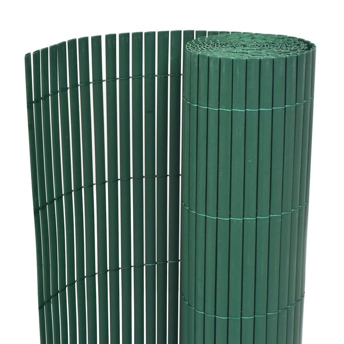 vidaXL - Tuinafscheiding - dubbelzijdig - 90x300 - cm - PVC - groen