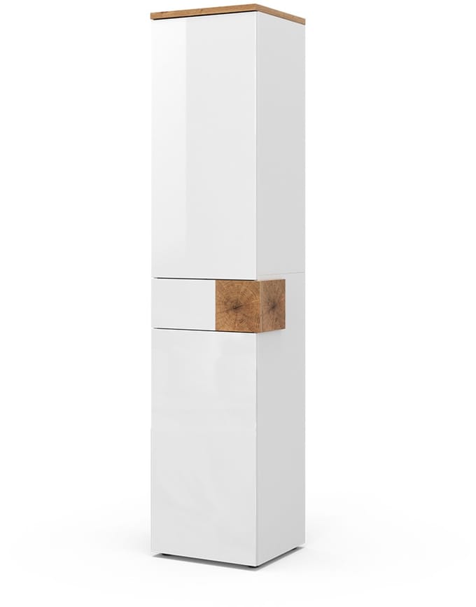 Vicco Eden Badkamerkast – 40 x 184.2 cm met 2 deuren en lade Wit