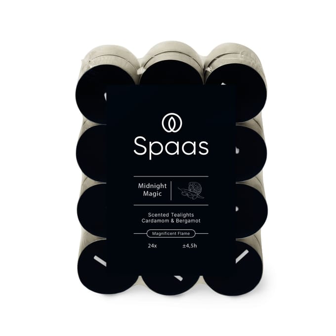 Spaas - Geurtheelichten - Midnight Magic - Blokverpakking x24 - 4,5 uur brandtijd