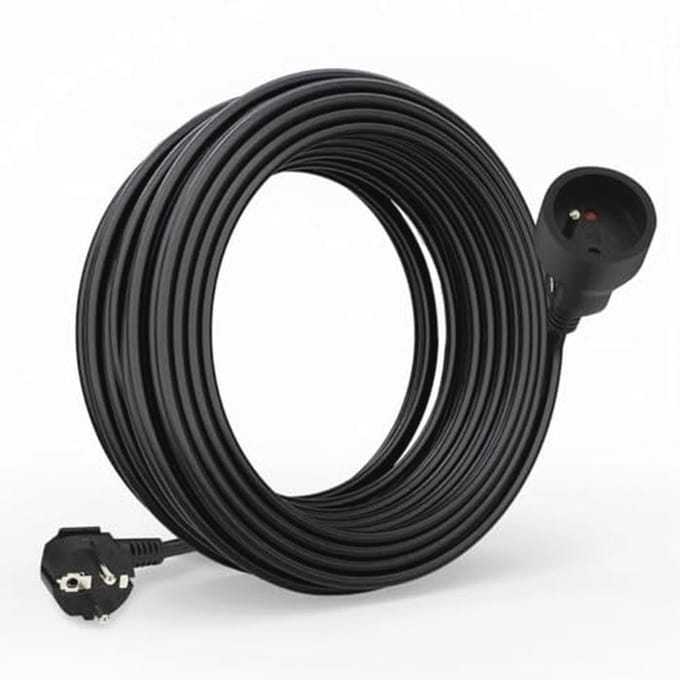 Elektrische verlengkabel 10m met kinderbeveiliging - 16A, 3x1,5 mm², CE-gecertificeerd