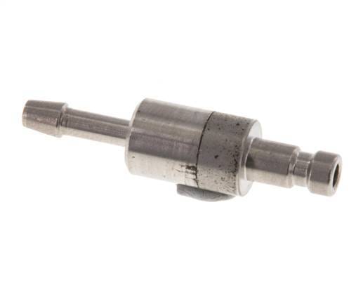 RVS DN 2.7 (Micro) Luchtkoppeling Insteeknippel 3 mm Slangpilaar Double Shut-Off